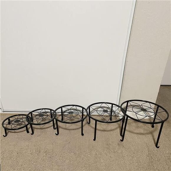5 Pack Metal Plant Stands,Heavy Duty Potted Holder for Flower Pot,Indoor Outdoor - Picture 4 of 7